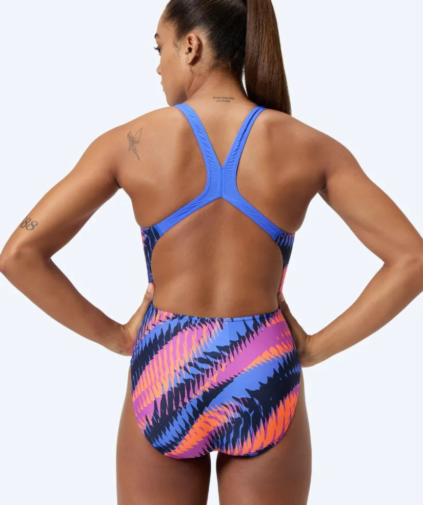 Sale Speedo badedragt til damer - Allover Digital Powerback - Blå/orange