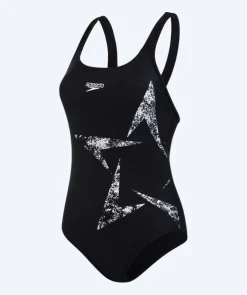 Outlet Speedo badedragt til damer - Boomstar Placement Racerback - Sort/hvid