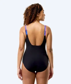 Best Speedo badedragt til damer - Contour Eclipse - Sort/lilla