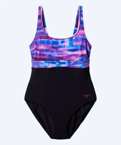 Best Speedo badedragt til damer - Contour Eclipse - Sort/lilla