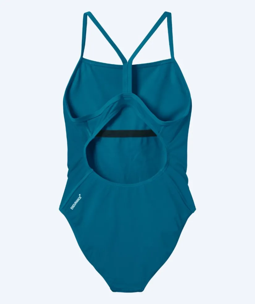 Sale Speedo badedragt til damer - Endurance Logo Thin Strap - Mørkegrøn