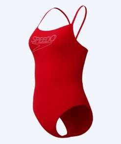 New Speedo badedragt til damer - Endurance Logo Thin Strap - Rød