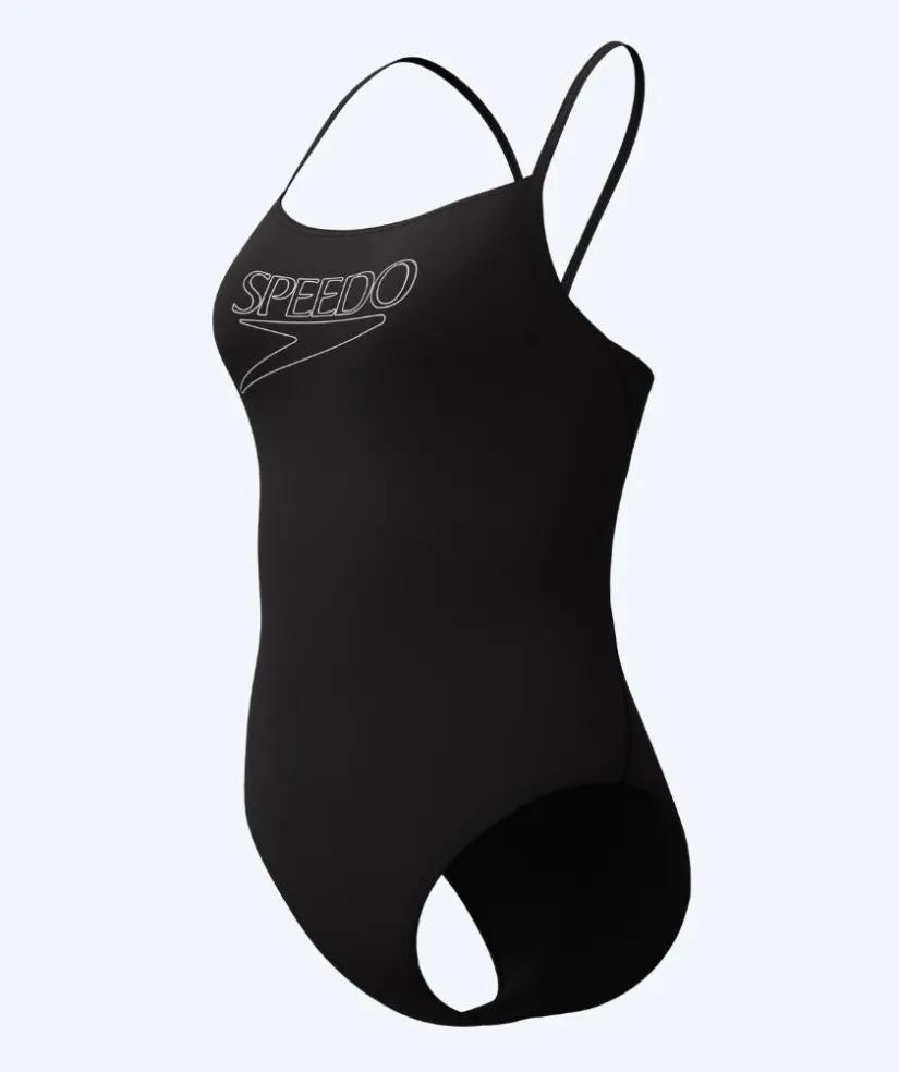 Outlet Speedo badedragt til damer - Endurance Logo Thin Strap - Sort