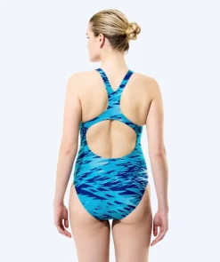 Hot Speedo badedragt til damer - Hyperboom Print Medalist - Lyseblå/mørkeblå
