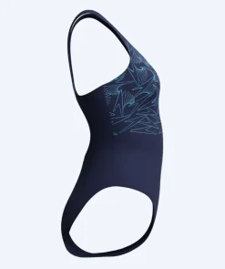 Online Speedo badedragt til damer - Hyperboom Placement Muscleback - Mørkeblå/lyseblå