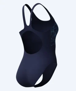Online Speedo badedragt til damer - Hyperboom Placement Muscleback - Mørkeblå/lyseblå