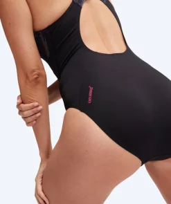 Clearance Speedo badedragt til damer - Hyperboom Splice Muscleback - Sort/grå