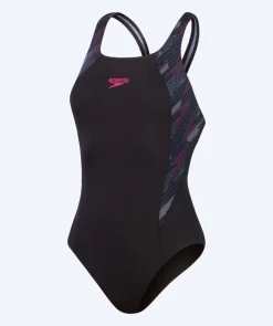 Clearance Speedo badedragt til damer - Hyperboom Splice Muscleback - Sort/grå