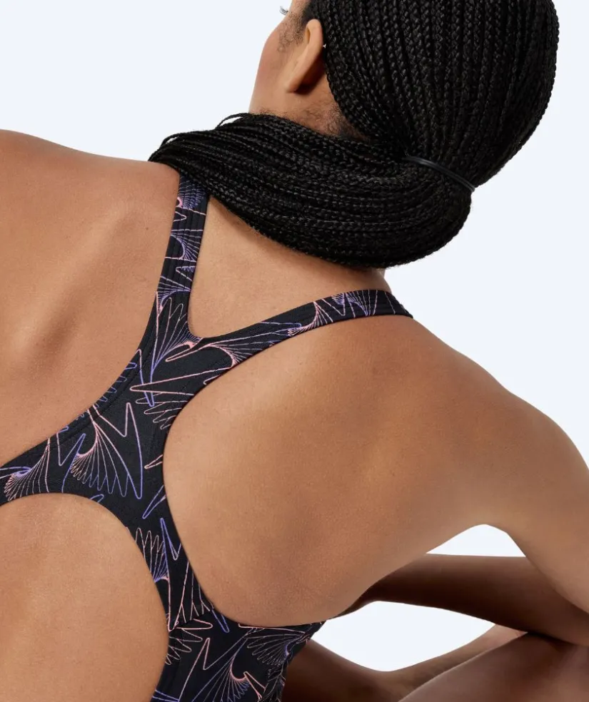 Sale Speedo badedragt til damer - Hyperboom Allover Medalist - Sort/lilla