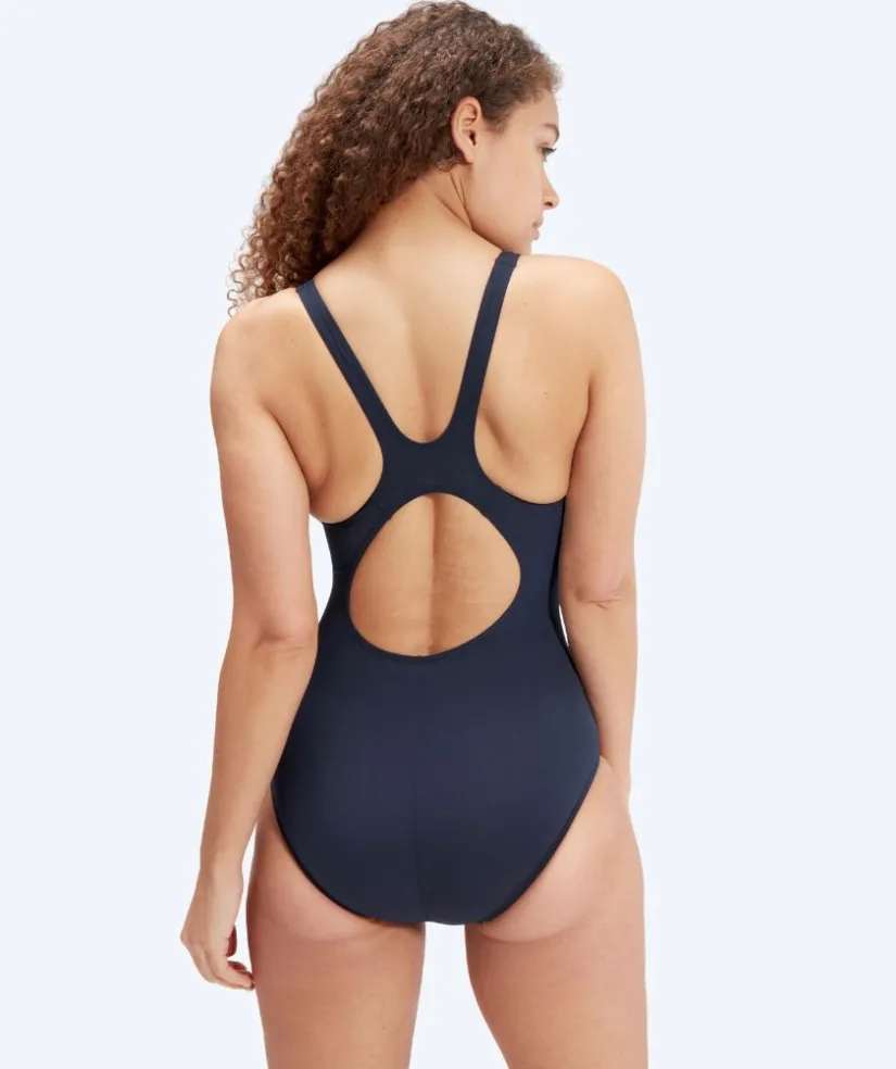 Hot Speedo badedragt til damer - Hyperboom Placement Muscleback - Mørkeblå/pink