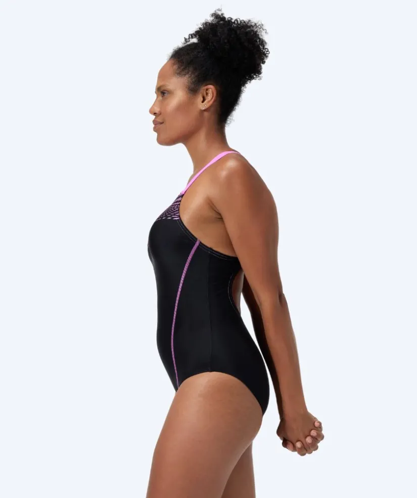 Clearance Speedo badedragt til damer - Medley Logo - Sort/pink