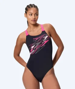 Best Speedo badedragt til damer - Medley Logo Medalist - Sort/pink