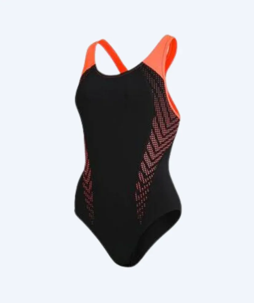 Clearance Speedo badedragt til damer - Placement Laneback - Sort