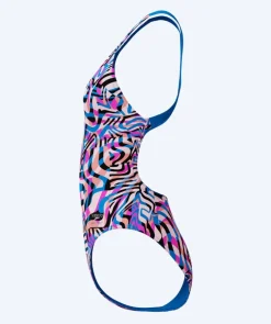Sale Speedo badedragt til damer - Printed Powerback - Pink/blå