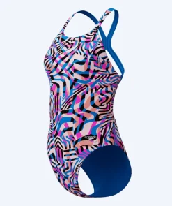 Sale Speedo badedragt til damer - Printed Powerback - Pink/blå