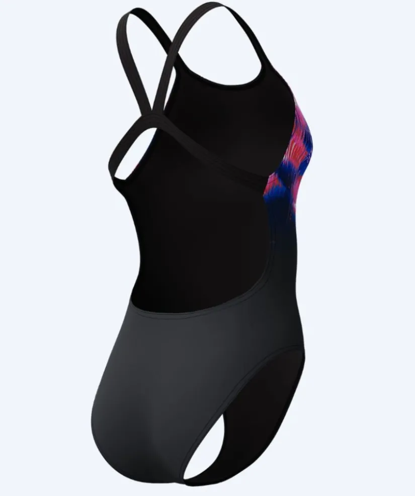 New Speedo badedragt til damer - Printed Leaderback - Sort/pink