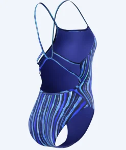 Speedo badedragt til damer - Printed Web Back - Mørkeblå/lyseblå