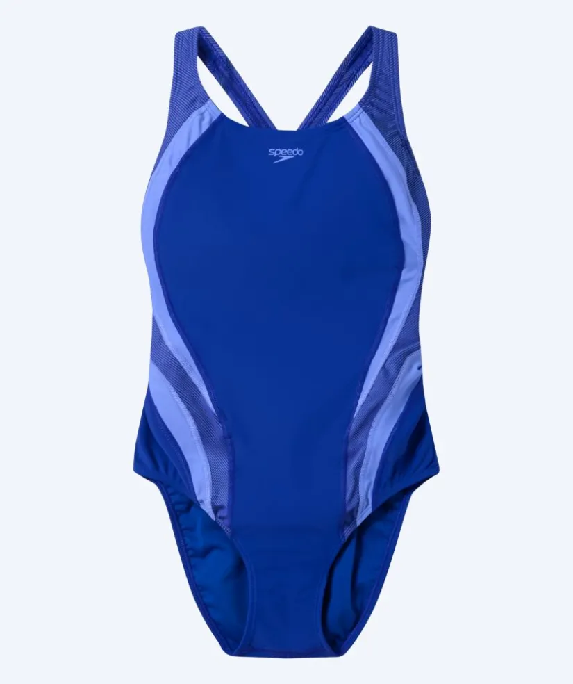 Hot Speedo badedragt til damer - Quantum Rib Splice - Mørkeblå
