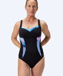 Hot Speedo badedragt til damer - Shaping Printed LunaElustre - Sort/turkis