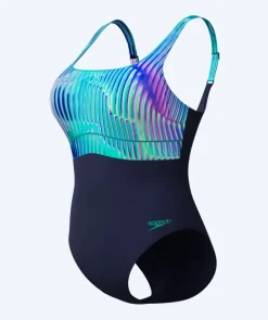 Speedo badedragt til damer - Shaping ContourEclipse - Mørkeblå/turkis
