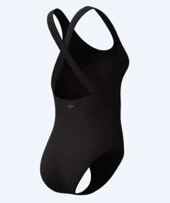 Clearance Speedo badedragt til damer - Solid Scoop Neck - Sort
