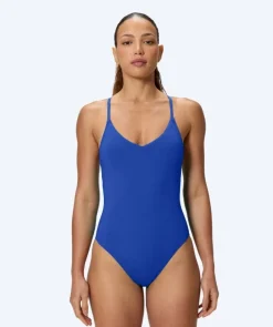 Discount Speedo badedragt til damer - Solid V-Neck - Blå