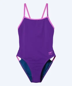 Sale Speedo badedragt til damer - Solid Tri Back - Lilla/lyserød