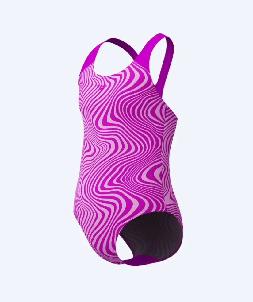 Sale Speedo badedragt til piger - Allover Digital Splashback - Pink