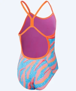 Sale Speedo badedragt til piger - Allover Digital V-Back - Blå/orange