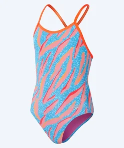 Sale Speedo badedragt til piger - Allover Digital V-Back - Blå/orange