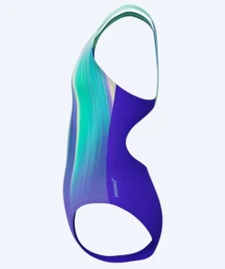 Hot Speedo badedragt til piger - Digital Placement Splashback - Lilla/grøn