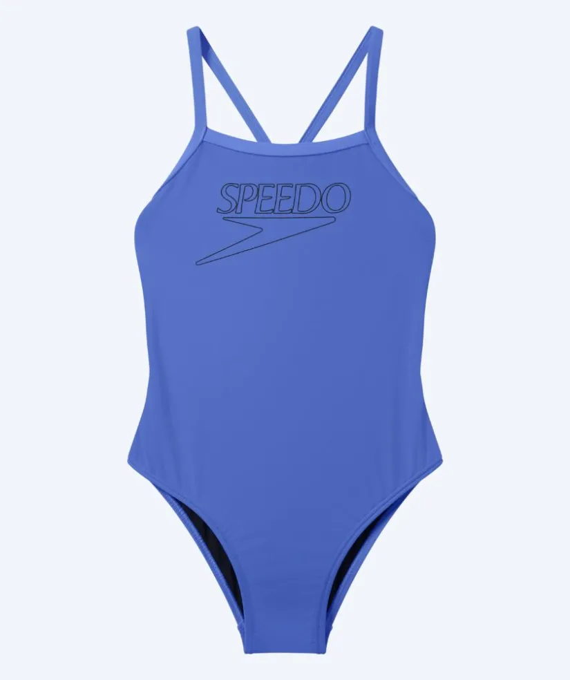 Best Speedo badedragt til piger - Endurance Logo Thinstrap - Lilla
