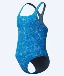 Clearance Speedo badedragt til piger - Hyperboom Allover Medalist - Blå/grøn