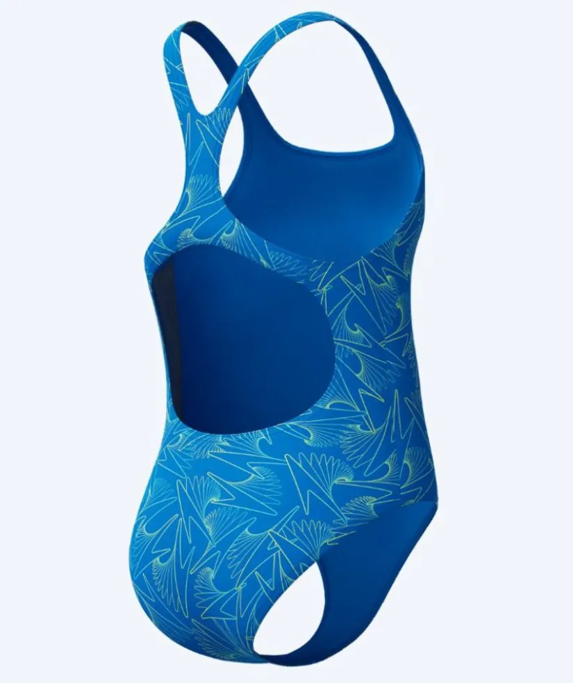 Clearance Speedo badedragt til piger - Hyperboom Allover Medalist - Blå/grøn