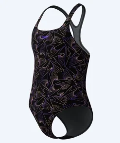Online Speedo badedragt til piger - Hyperboom Allover Medalist - Sort/lilla