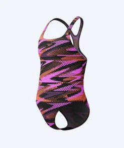 New Speedo badedragt til piger - Hyperboom Allover Medalist - Pink/orange