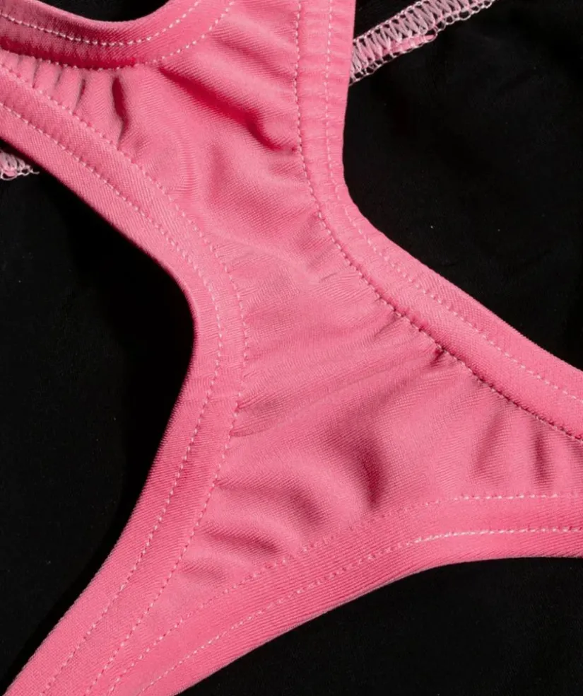 Speedo badedragt til piger - Medley Logo Medalist - Sort/lyserød