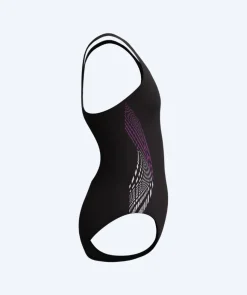Clearance Speedo badedragt til piger - Placement Muscleback - Sort/pink