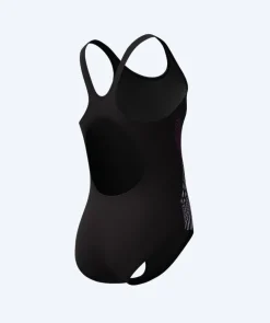 Clearance Speedo badedragt til piger - Placement Muscleback - Sort/pink