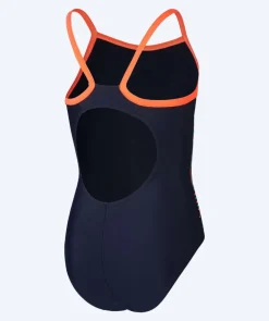 Best Speedo badedragt til piger - Plastisol Placement Muscleback - Mørkeblå/orange