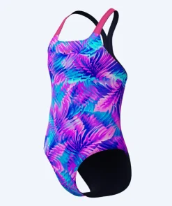 Outlet Speedo badedragt til piger - Print Powerback - Lilla/pink