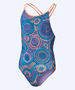Discount Speedo badedragt til piger - Printed Twinstrap - Mørkeblå/orange