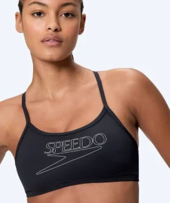 Online Speedo bikini til damer - Endurance Logo Thin Strap - Sort