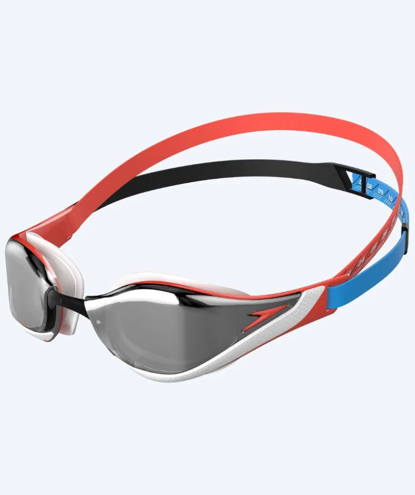 Outlet Speedo Elite svømmebriller - Fastskin Pure Focus Mirror - Rød/sort