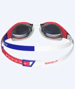 Discount Speedo Elite svømmebriller - Fastskin Hyper Elite Mirror - Rød/blå