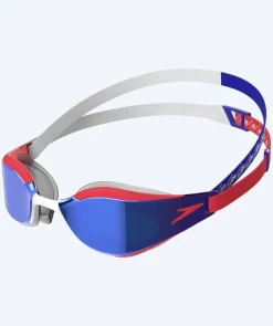 Discount Speedo Elite svømmebriller - Fastskin Hyper Elite Mirror - Rød/blå