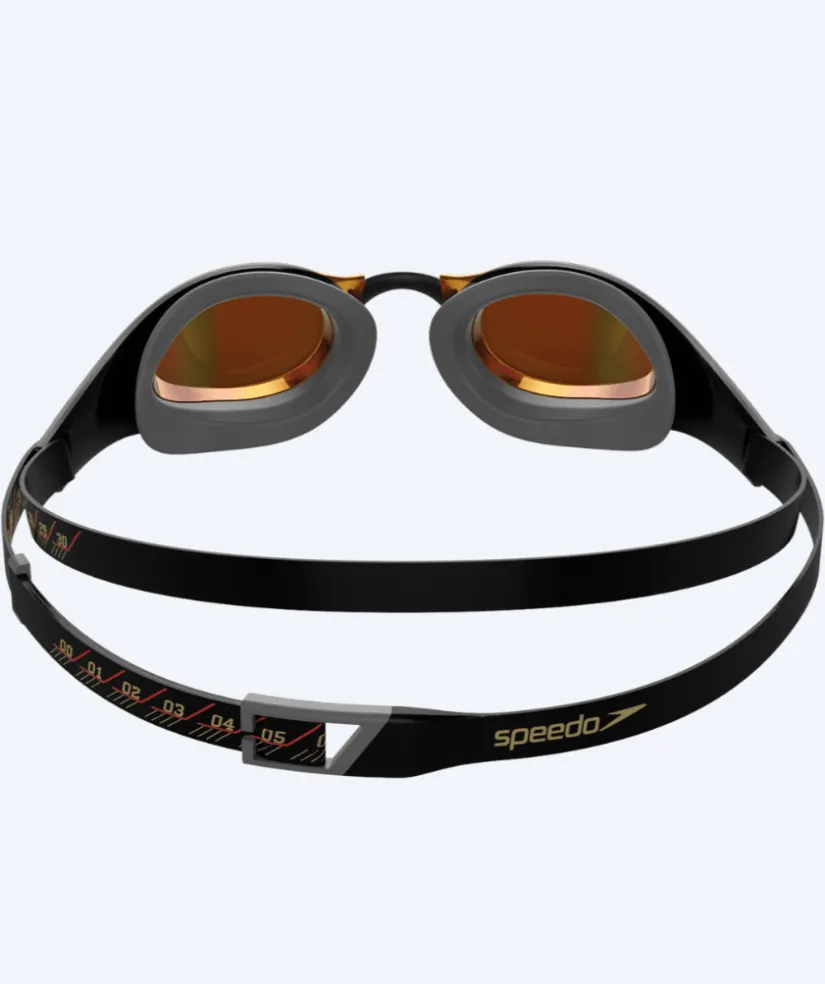 Hot Speedo Elite svømmebriller - Fastskin Pure Focus Mirror - Sort/rød
