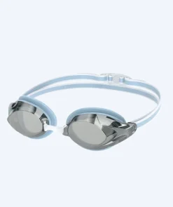 Best Speedo Elite svømmebriller til damer - Vanquisher 3.0 Mirrored - Lyseblå/sølv