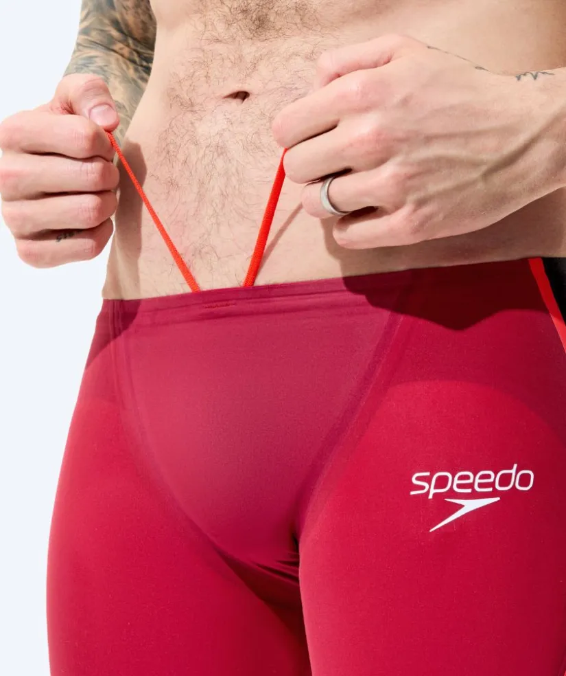 Outlet Speedo konkurrence badebukser til mænd - LZR Pure Intent 2.0 - Mørkerød/sort