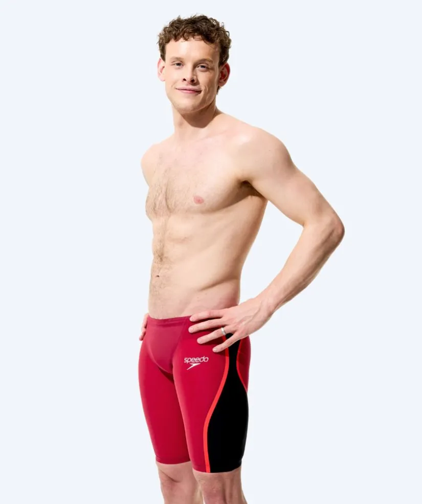 Outlet Speedo konkurrence badebukser til mænd - LZR Pure Intent 2.0 - Mørkerød/sort